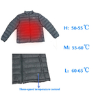 Το χειμερινό παλτό ηλεκτρικό USB τροφοδότησε το θερμαμένο σακάκι 6 στοιχεία graphene με το φερμουάρ